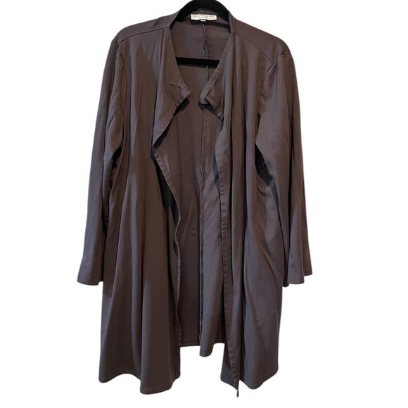 Bryn Walker Open Front Long Cardigan brown size L - Picture 11 of 11